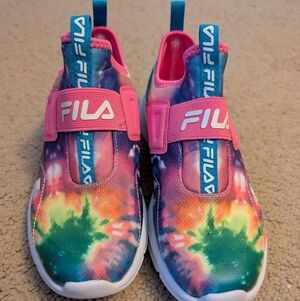 Fila Kids Tie-Dye Sneakers - Pink and Multicolor